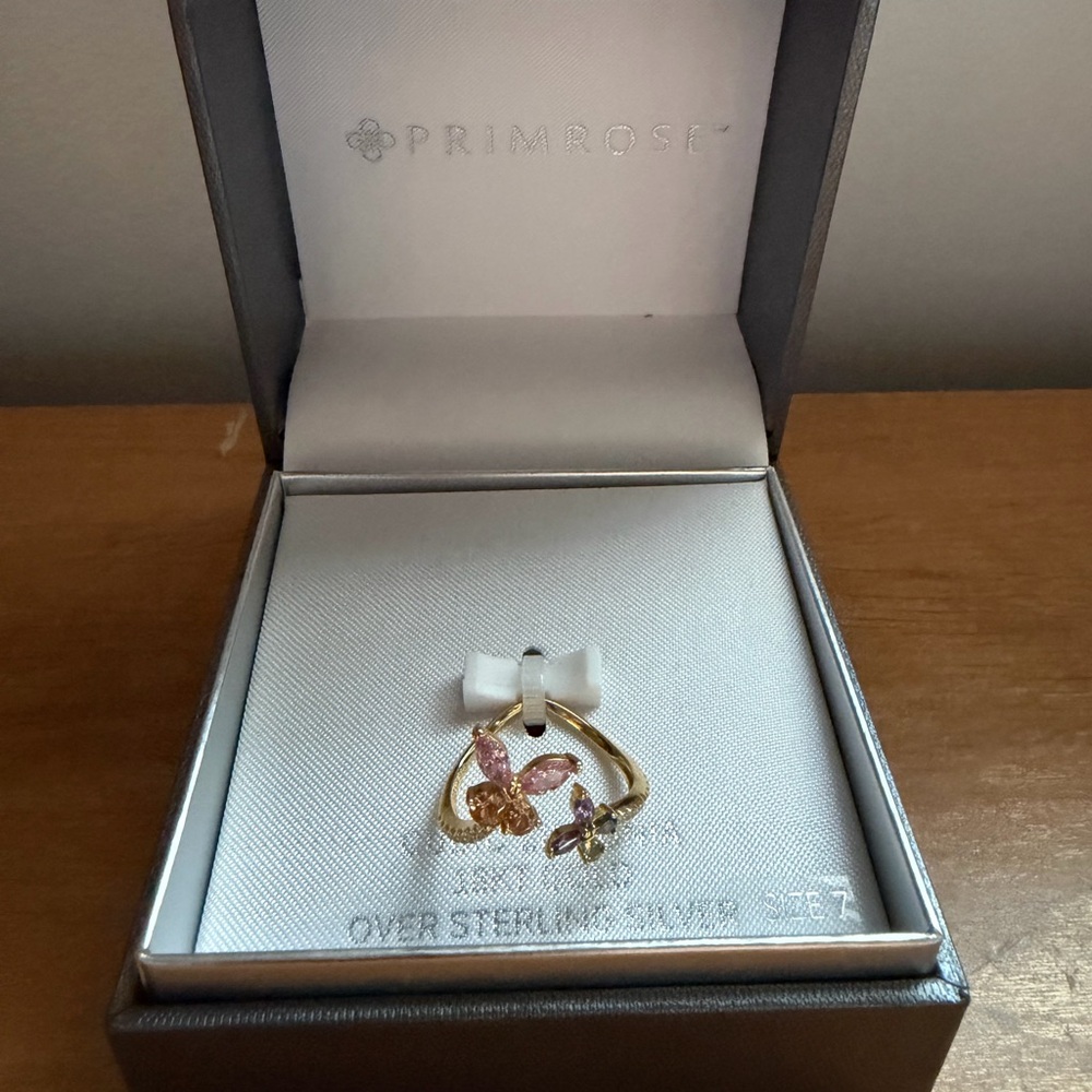 Primrose Gold Butterfly Ring Size 7